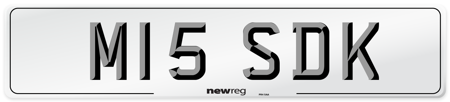 M15 SDK Number Plate from New Reg